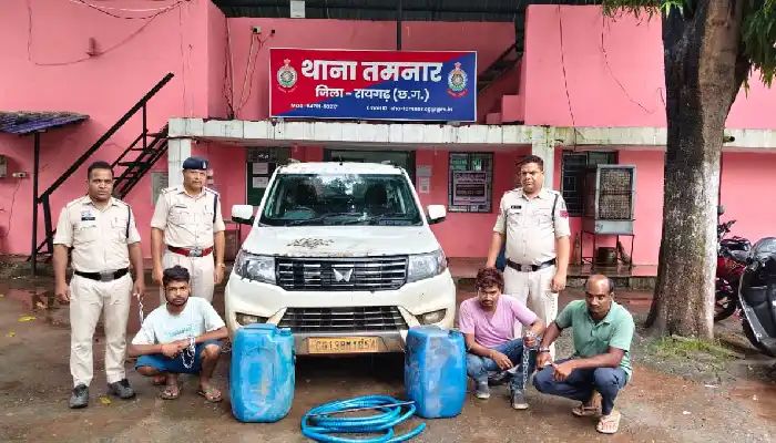 रात के अंधेरे में ट्रकों-ट्रेलरों का डीजल उड़ाने वाले गिरोह का भंडाफोड़, तमनार पुलिस की ताबड़तोड़ कार्रवाई